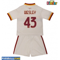 AS Roma Wesley Franca #43 Auswärts Trikotsatz Kinder 2026-27 Kurzarm (+ Kurze Hosen)